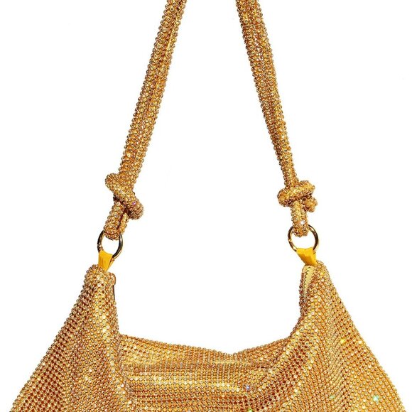 Rhinestone Purse Sparkly Crystal Evening Bag for Women Jewelry Look - Picture 1 of 9